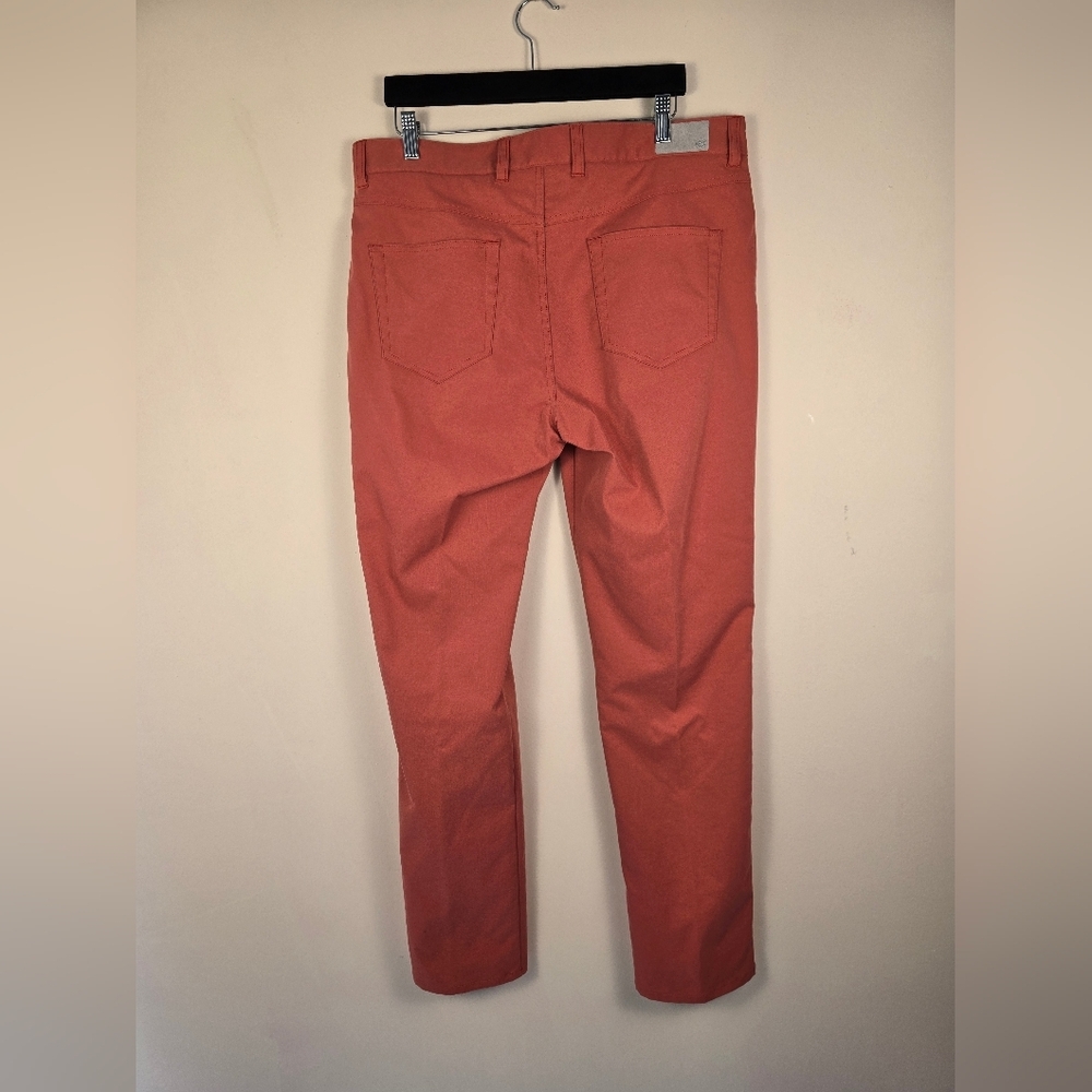 Peter Millar Crown Sport 5 Pocket Coral Golf Pants. Mens 36/32 - Picture 9 of 10